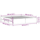 vidaXL sonoma tölgy színű szerelt fa ágykeret fiókokkal 180 x 200 cm