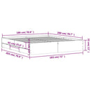 vidaXL betonszürke szerelt fa ágykeret fiókokkal 180 x 200 cm