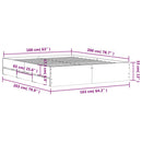 vidaXL betonszürke szerelt fa ágykeret fiókokkal 160 x 200 cm