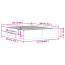 vidaXL sonoma tölgy színű szerelt fa ágykeret fiókokkal 150 x 200 cm