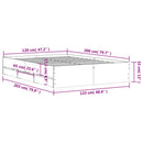 vidaXL sonoma tölgy színű szerelt fa ágykeret fiókokkal 120 x 200 cm