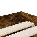 vidaXL füstös tölgy színű szerelt fa ágykeret fiókokkal 100 x 200 cm