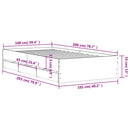 vidaXL szürke sonoma színű szerelt fa ágykeret fiókokkal 100 x 200 cm