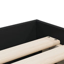 vidaXL fekete szerelt fa ágykeret 90 x 200 cm