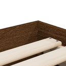 vidaXL barna tölgyszínű szerelt fa ágykeret fiókokkal 90 x 200 cm