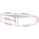 vidaXL barna tölgyszínű szerelt fa ágykeret fiókokkal 90 x 200 cm