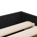 vidaXL fekete szerelt fa ágykeret fiókokkal 75x190 cm