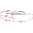 vidaXL szürke sonoma színű szerelt fa ágykeret fiókokkal 75x190 cm