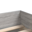 vidaXL szürke sonoma tölgy színű műfa ágykeret fiókokkal 100 x 200 cm
