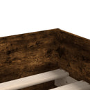 vidaXL füstös tölgy színű műfa ágykeret fiókokkal 90 x 200 cm