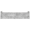 vidaXL betonszürke ágykeret fiókokkal 90x200 cm
