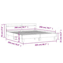 vidaXL sonoma tölgy színű szerelt fa ágykeret fejtámlával 200 x 200 cm