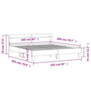 vidaXL sonoma tölgy színű szerelt fa ágykeret fejtámlával 160x200 cm