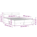 vidaXL fekete szerelt fa ágykeret fejtámlával 120 x 200 cm