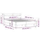 vidaXL barna tölgy színű szerelt fa ágykeret fejtámlával 120x200 cm