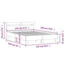 vidaXL barna tölgyszínű szerelt fa ágykeret fejtámlával 120 x 190 cm