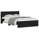 vidaXL fekete ágykeret fejtámlával 135 x 190 cm