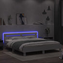 vidaXL fehér ágykeret fejtámlával és LED-del 200 x 200 cm