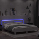vidaXL fehér ágykeret fejtámlával és LED-del 180 x 200 cm