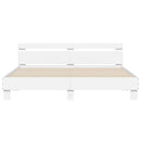 vidaXL fehér ágykeret fejtámlával és LED-del 180 x 200 cm