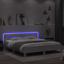vidaXL fehér ágykeret fejtámlával és LED-del 160 x 200 cm