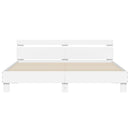 vidaXL fehér ágykeret fejtámlával és LED-del 160 x 200 cm