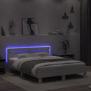 vidaXL fehér ágykeret fejtámlával és LED-del 140 x 200 cm