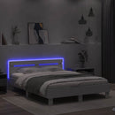 vidaXL fehér ágykeret fejtámlával és LED-del 140 x 200 cm