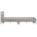 vidaXL szürke sonoma színű ágykeret fejtámlával és LED-del 135x190 cm