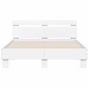 vidaXL fehér ágykeret fejtámlával és LED-del 120 x 190 cm