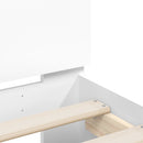 vidaXL fehér ágykeret fejtámlával és LED-del 120 x 190 cm