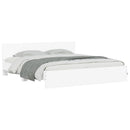 vidaXL fehér ágykeret fejtámlával és LED-del 200 x 200 cm