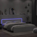 vidaXL fehér ágykeret fejtámlával és LED-del 200 x 200 cm