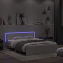 vidaXL fehér ágykeret fejtámlával és LED-del 160 x 200 cm