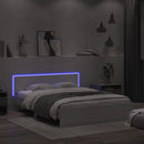 vidaXL fehér ágykeret fejtámlával és LED-del 160 x 200 cm