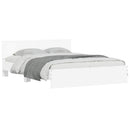 vidaXL fehér ágykeret fejtámlával és LED-del 150 x 200 cm