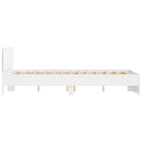 vidaXL fehér ágykeret fejtámlával és LED-del 135 x 190 cm