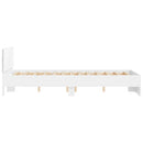 vidaXL fehér ágykeret fejtámlával és LED-del 135 x 190 cm