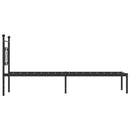 vidaXL fekete fém ágykeret fejtámlával 80 x 200 cm