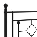 vidaXL fekete fém ágykeret fejtámlával 100 x 200 cm