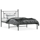 vidaXL fekete fém ágykeret fejtámlával 107 x 203 cm