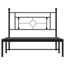 vidaXL fekete fém ágykeret fejtámlával 107 x 203 cm