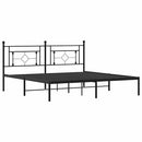 vidaXL fekete fém ágykeret fejtámlával 183 x 213 cm