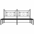 vidaXL fekete fém ágykeret fejtámlával 183 x 213 cm
