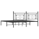 vidaXL fekete fém ágykeret fejtámlával 183 x 213 cm