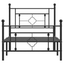 vidaXL fekete fém ágykeret fej- és lábtámlával 100 x 200 cm