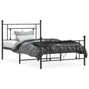 vidaXL fekete fém ágykeret fej- és lábtámlával 107 x 203 cm