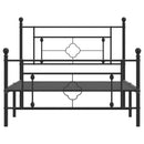 vidaXL fekete fém ágykeret fej- és lábtámlával 107 x 203 cm