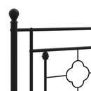 vidaXL fekete fém ágykeret fej- és lábtámlával 107 x 203 cm