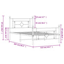 vidaXL fekete fém ágykeret fej- és lábtámlával 107 x 203 cm